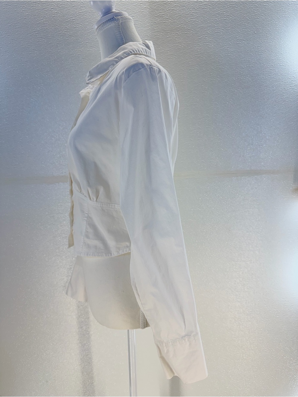 Abercrombie & Fitch White Corset Button Shirt Top Women's Medium - Picture 7 of 17
